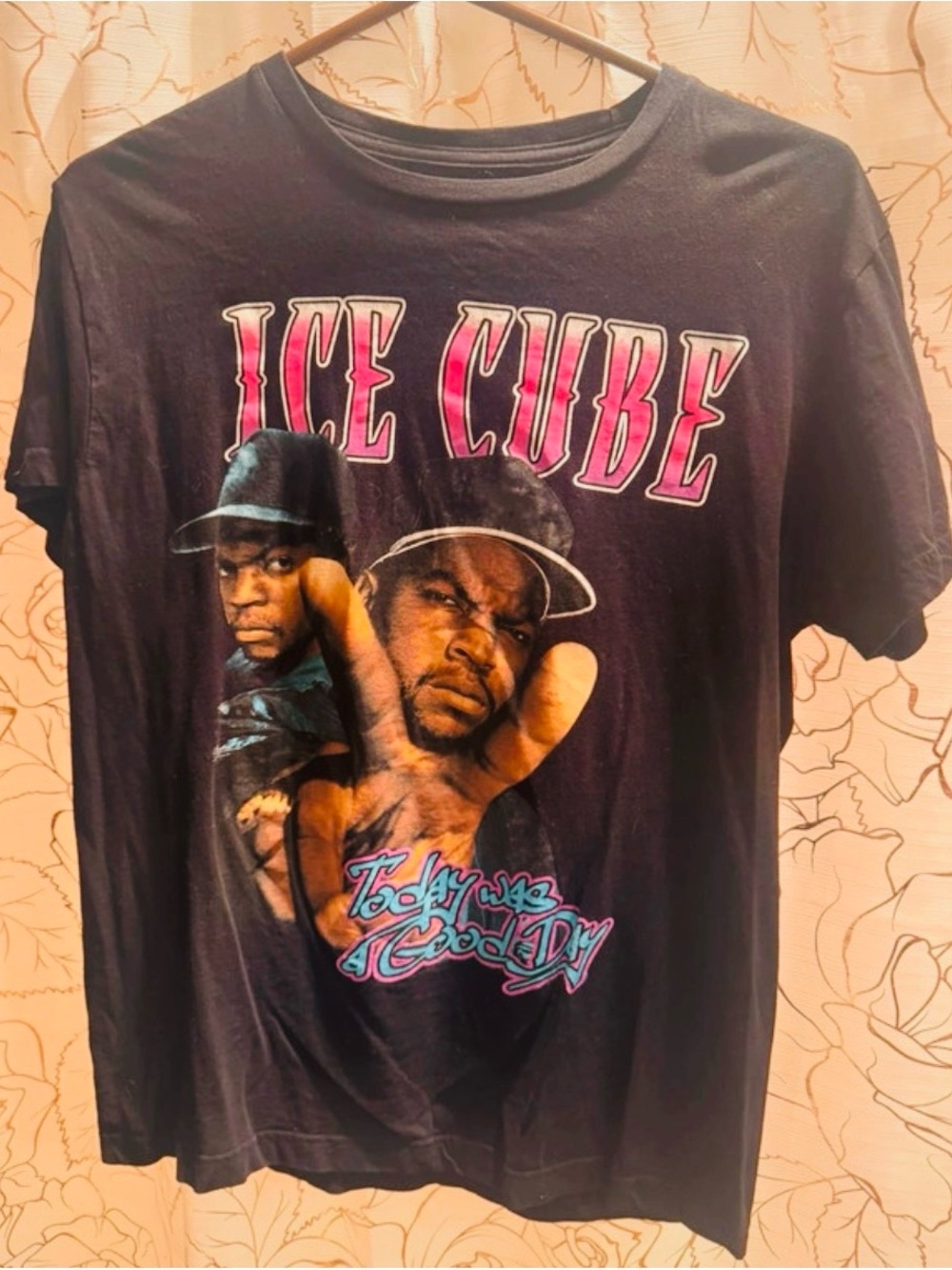 Ice Cube Black Graphic Short Sleeve Tee - Bold Front Print